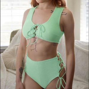 💚 SAVAGE X FENTY 70s Tied Up in Terry Lounge SET
